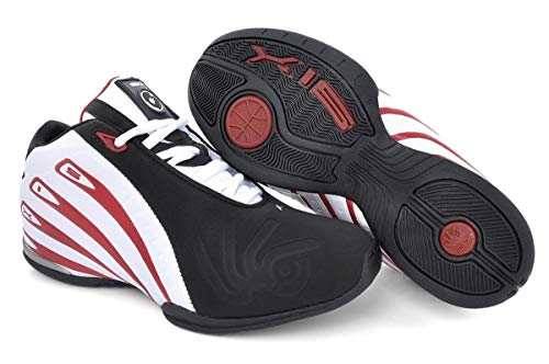 Tênis Masculino Basquete Six Street Casual Cano Médio Preto e Vermelho 44