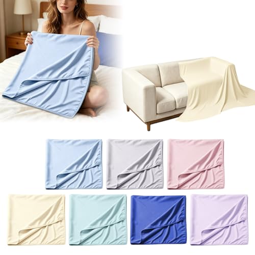 Cooling Blankets for Sleeping, 59*78 Inch Chilly Fiber Breathable Soft Skin-Friendly Machine Washable Summer Blankets,Lightweight Multi-Scenario Universal Colorfast Cooling Comforter for Nap Sleeping - image 3
