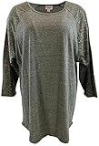 LuLaRoe Randy (3XL) Heathered Gray with Patterns - X0028, 24-26