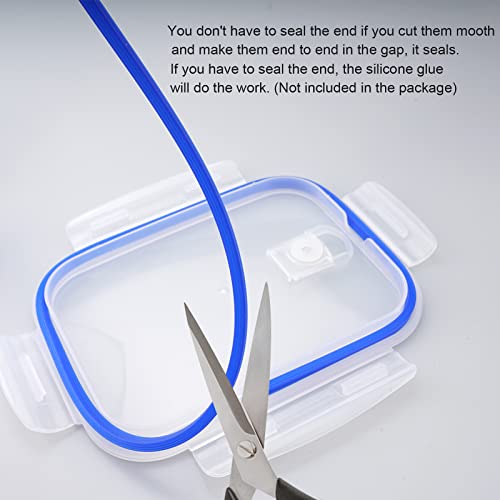 Replacement Gaskets for Lids of Glass Meal Prep Containers, Universal Silicone Sealing Ring for Glass Food Container Seal Replacement Part
