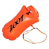 Zoot (ズート) ウルトラスイムセーフティブイ ドライバッグ 高視認性 オープンウォーター セーフティフローティングデバイス 長距離水泳トレーニングセッション用収納付き (15L), ネオンオレンジ, 15L, ウルトラスイムセーフティブイ&ドライバッグ。