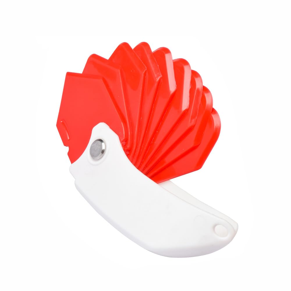 9-in-1 Silicone Caulking Tool Kit Multi-Function Foldable Silicone-Gel Caulking Spatula for Kitchen Joint Flooring Quilting Bathroom (Red)