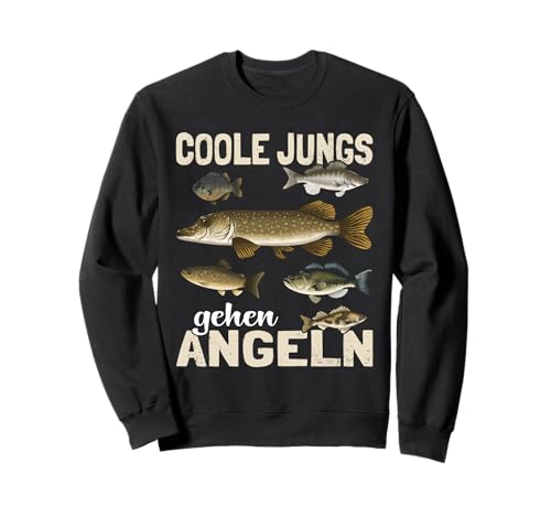 Coole Jungs gehen Angeln lustiges Fische Sportfischer Angler Sweatshirt