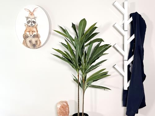 Premium Racks Coat Rack & Hat Rack – Modern Design – Wall Mounted – Stylish – (White) - Thumbnail 5