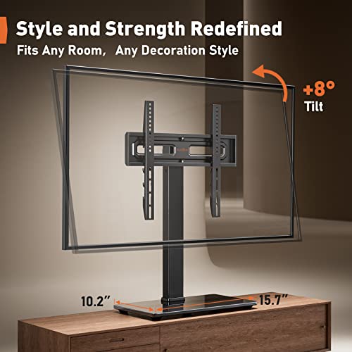 Mobile Tv Cart On Wheels-Perlegear Universal Tv Stand, Swivel Tv Stand Base #TOP7