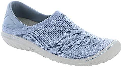 JBU by Jambu Women's Amelia Oxford Flat, LT Denim Shimmer, 9.5 | Image 3