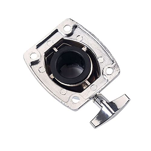 Clamp para soporte de platillo duradero Toddmomy para baterías, accesorio confiable de percusión plateado para configuraciones seguras y kits compactos de batería miniatura 5