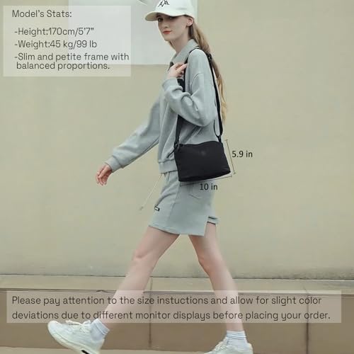 Eslcorri Crossbody Bags for Women, Small Shoulder Bag Nylon Simple Purse with Zipper, Lightweight Casual Mini Purse2