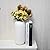 Samawi 10" White Modern Tall White Ceramic Vase for Décor Large White Vase Geometric Vase for Flowers Small Modern Vase