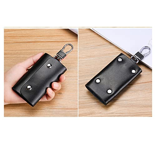 Porte-clés unisexe avec pochette en cuir pour tout ranger - 4