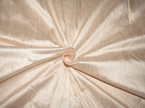 Tissu Dupioni de soie coquillage d'œuf crème rose pour coudre une robe de mariée de rêve