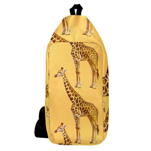 Sac à dos de voyage girafe jaune ergonomique et compact pour randonnée mixte