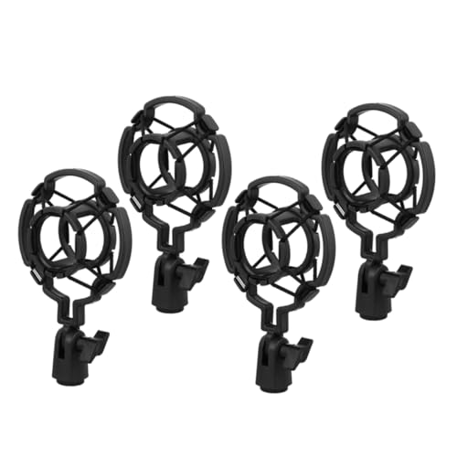 4pcs Microphone Shock Mount Universal Mic Holder Clip Stand Anti Vibration For Microphone For Recording Live Streaming