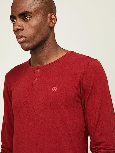 Image of Bossini Men Cotton Lycra Regular Fit Solid T Shirt