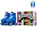 Crazy Skates Soda Pop Adjustable Roller Skates for Girls and Boys - Adjusts to fit 4 Shoe Sizes - Blue Blast (Size: Medium | 3-6)