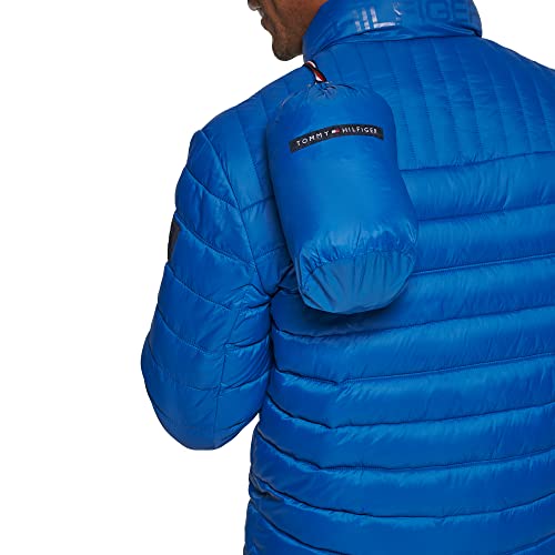 Image of Tommy Hilfiger Mens Embroidered Logo Puffer Jacket
