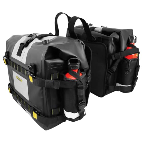 TUSK Pannier Racks con Nelson Rigg Hurricane Dry Saddlebags Negro Compatible con Kawasaki KLR650/ABS/Adventure ABS 2022-2026KLR650 S/S ABS 2023-2026 miniatura 2