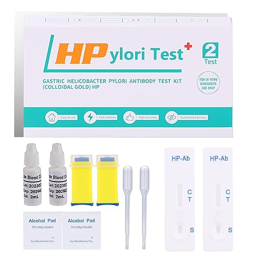 H. Pylori?Helicobacter pylori detection kit, 10-15 minutes of quick home testing, The result is highly accurate, easy to use and read,Pack of 2
