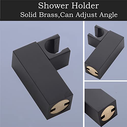 Système de douche mural noir mat, pommeau de douche à main et ensemble robinet de douche - 6