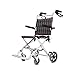 Produktbild Flugzeugtransport Rollstuhl Falten Leichte Aluminium-Legierung Ultraleichte Tragbare Trolley Kinder Ältere Reisen Roller,Black,46Cm