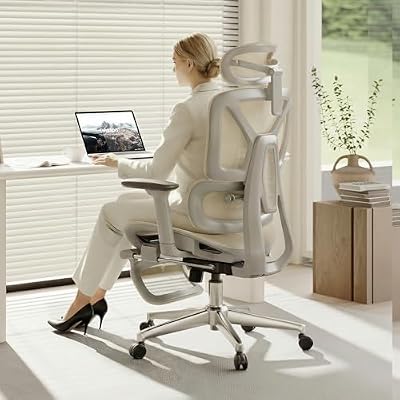 FLEXISPOT ErgoX Premium Ergonomic Office Chair Cream-FT