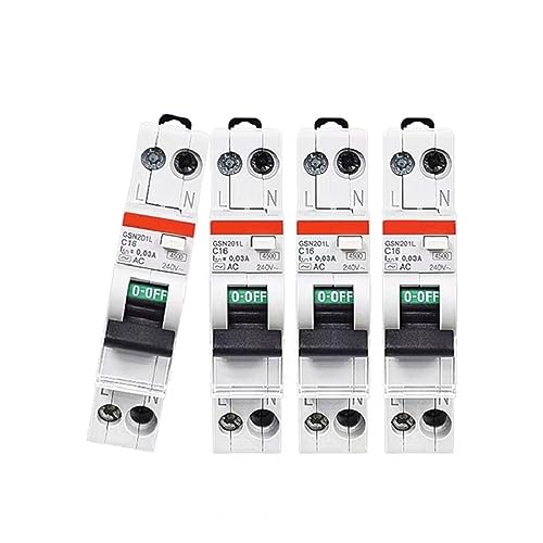 Disjoncteur à courant résiduel GSN201L 1P+N 6A Type C AC protection différentielle tableau