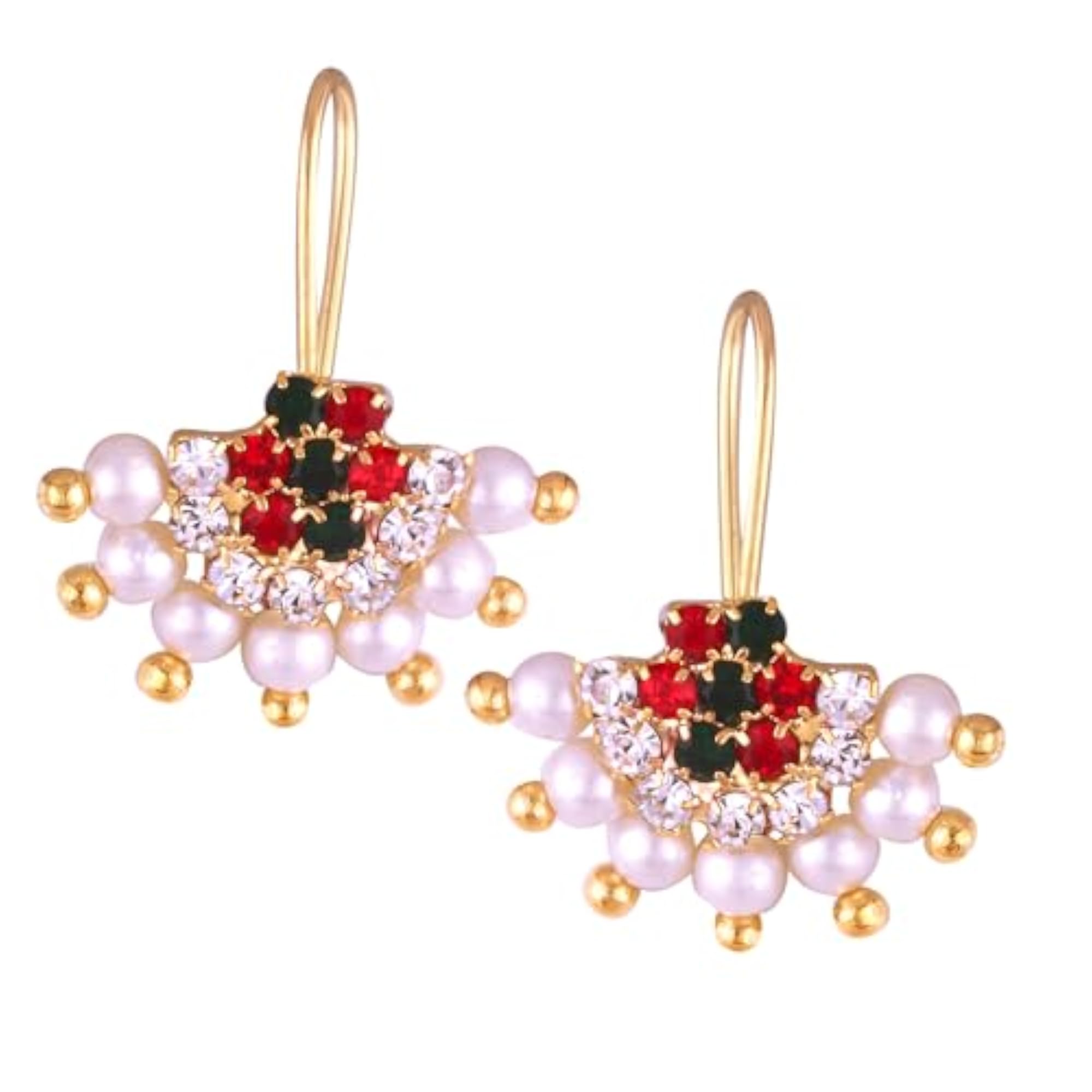 Women's Elegant Shimmering Multi Bugadi Earrings