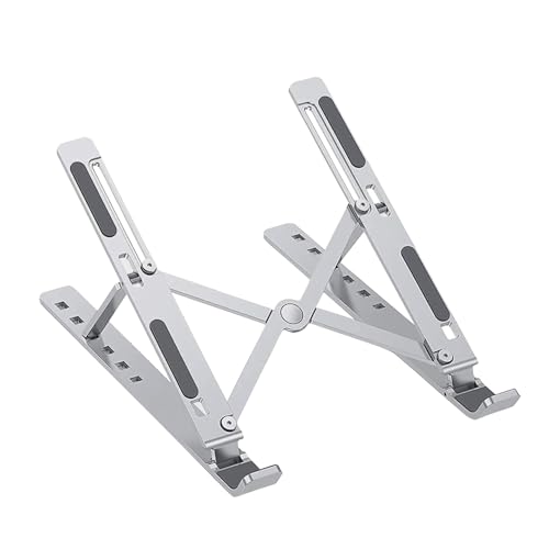 URBAN KINGS Laptop Stand for Desk,Aluminium Adjustable 6 Angle Laptop Riser for Laptops MacBook Pro and Air 13" 14" 15.6" inc