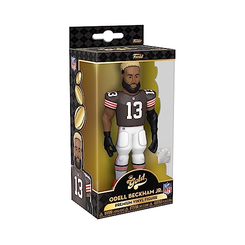 Funko Gold 5' NFL: Browns-Odell Beckham Jr. - (HomeUni) - 1/6 Probabilidades De Obtener Una Variante Rara - Figura De Accion Coleccionable Para Exhibición - Idea De Regalo De Cumpleaños