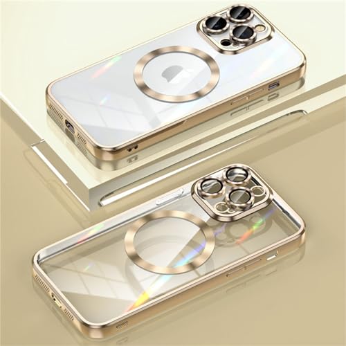 Étui en TPU de placage or pour iPhone 12 Pro Max avec verre de protection exclusif