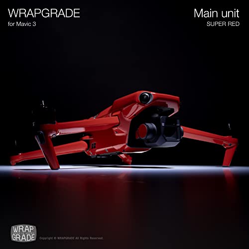 Image of WRAPGRADE Full Skin Stickers for DJI Mavic 3 / Mavic 3 Classic (Super RED)