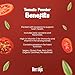 Berrilys Dried Tomato Powder with Salt, USDA Organic Certified, Dehydrated, Ground, Great for Pizza, Pasta, Baking, Seasoning, Soups, Sauces, Alternative Spice & Herbs, Versatile Kitchen Recipes, 10 Oz
