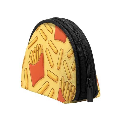 Portable Coin Purse Delicious French Fries Mini Zippered Money Pouch Card Holder4