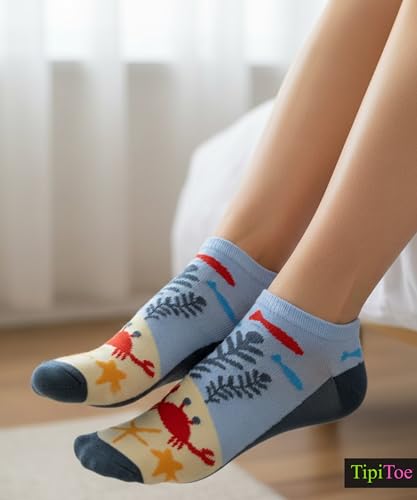 Image of Tipi Toe Women's 20 Pack Colorful Low Cut Socks - Lightweight, Breathable Design for All-Day Comfort Sizes 9-11 /10-13