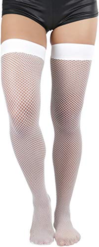 Image of ToBeInStyle Womens Beautiful Backseam Fishnet Thigh High Stockings
