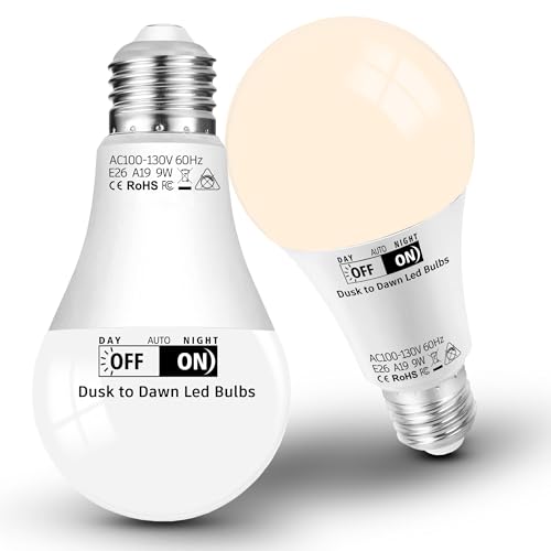ALIDE Dusk to Dawn Led Light Bulb Outdoor Lighting Automatic On/Off Sensor