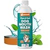 Dog mouthwash dental water additive for fresh breath plaque tartar control best natural cleaning freshener formula for healthy teeth gums advanced easy to use oral care solution  urban country home decor