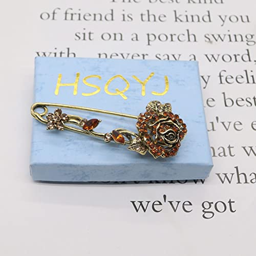 Image of Crystal Pearl Flower Brooches Pins Fashion Beautiful Created Rhinestone Floral Brooch Good Idea for Party Dance Wedding Banquet for Elegant Women Girl