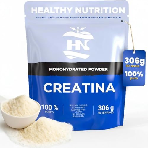 Creatina Monohidrato en Polvo 306g (90 Dosis) -...
