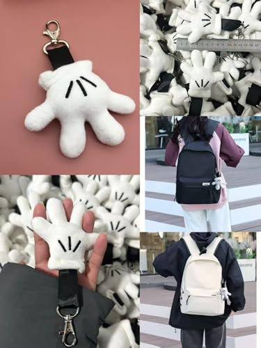 18 inches Mouse Design Backpack with Palm Pendant, 2 Piece Set (black)2