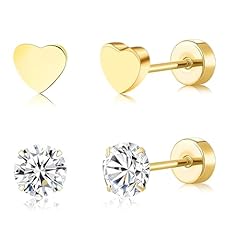 Heart & CZ - Gold - 5MM