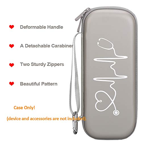 Image of BOVKE Stethoscope Case for 3M Littmann Classic III Monitoring /Lightweight II S.E /Cardiology IV Diagnostic /MDF Acoustica Stethoscopes, Mesh Pocket for Doctor & Nurse Accessories, Gray