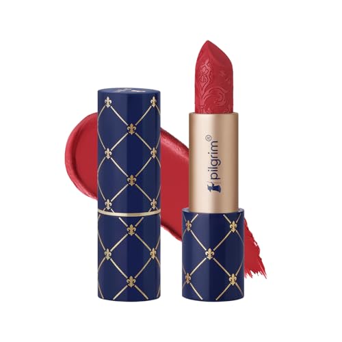Image of Pilgrim Oh So Creme! Bullet Lipstick with Silky-Matte Finish, Highly Pigmented and Long Lasting, Enriched with Exotic French Grape Seed Oil (French Love-13)