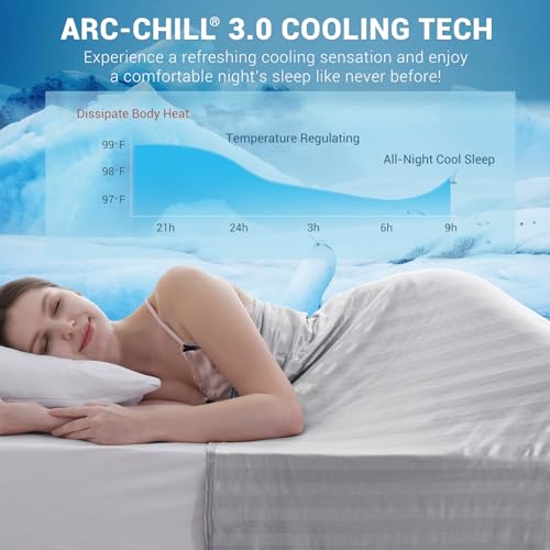 Elegear Revolutionary Cooling Throw Blanket, Absorbs Heat to Keep Body Cool for Night Sweats, Double Sided Arc-Chill3.0 Cooling Fiber Q-Max>0.5, Lightweight Summer Cold Blankets for Sleeping 51“ x 67”