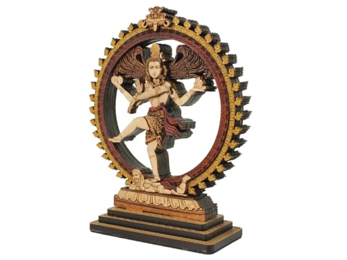 Estatua de Madera Nataraja 13 x 8.3 x 4.2 cm miniatura 4