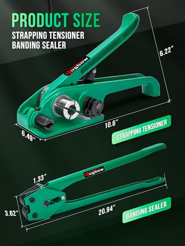 banding strapping kit heavy duty pallet packaging kit with gt1500lbs 5834 x 130039 pet strapping roll 300 metal seals 100 corner protectors strapping tensioner banding sealer tool