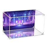 CHILLCASE Acryl-Vitrine mit Spiegelsockel, Anime-Szene, transparenter Displaybox-Ständer für Sammlerstücke, Schaukasten für Actionfiguren (Bühne, 40 x 25 x 25 cm)