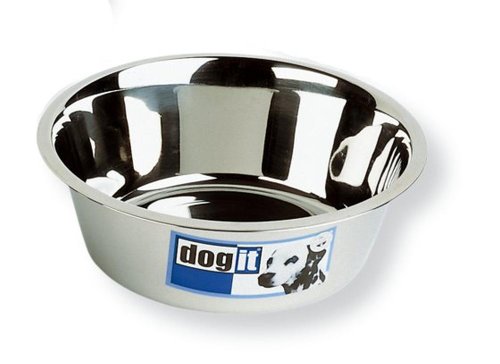 Dogit - Dogit Stainless Steel Dog Bowl, Large-1.5-Liter (50-Ounce), M (Pack of 1)
