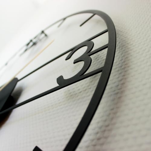 Image of Morden Metal Wall Clock for Living Room, Bedroom, Office, Kitchen, Stylish Wall Clock for Home and Hall, Designer Big Size Modern (DA-221, 60 CM)