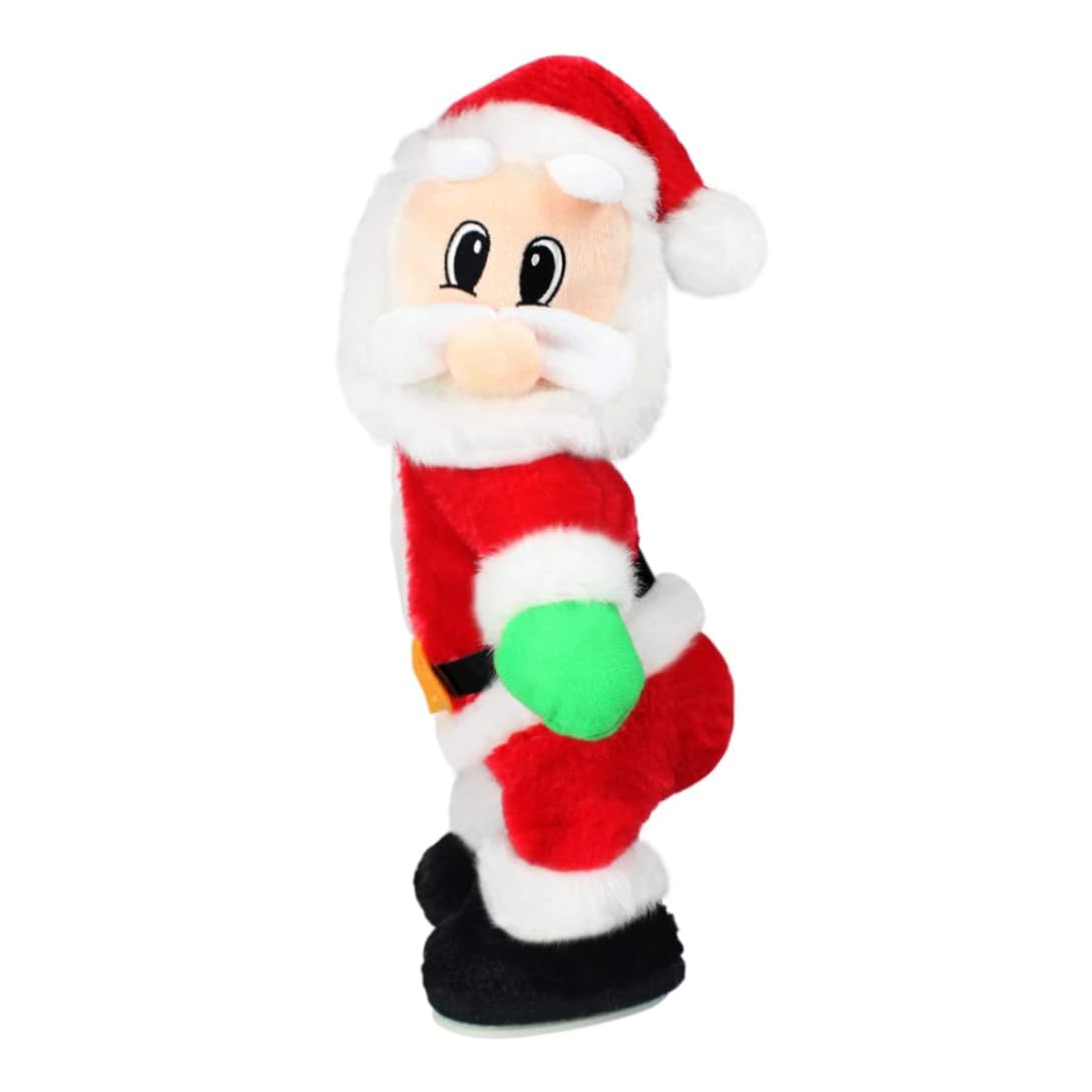 Figura Musicale Natalizia Animata con Babbo Natale